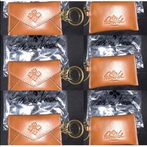 Brand New Italian leather card holder keychains